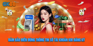 Đảm bảo điền đúng thông tin số tài khoản khi đăng ký